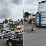container-lorry-electric-line-accident
